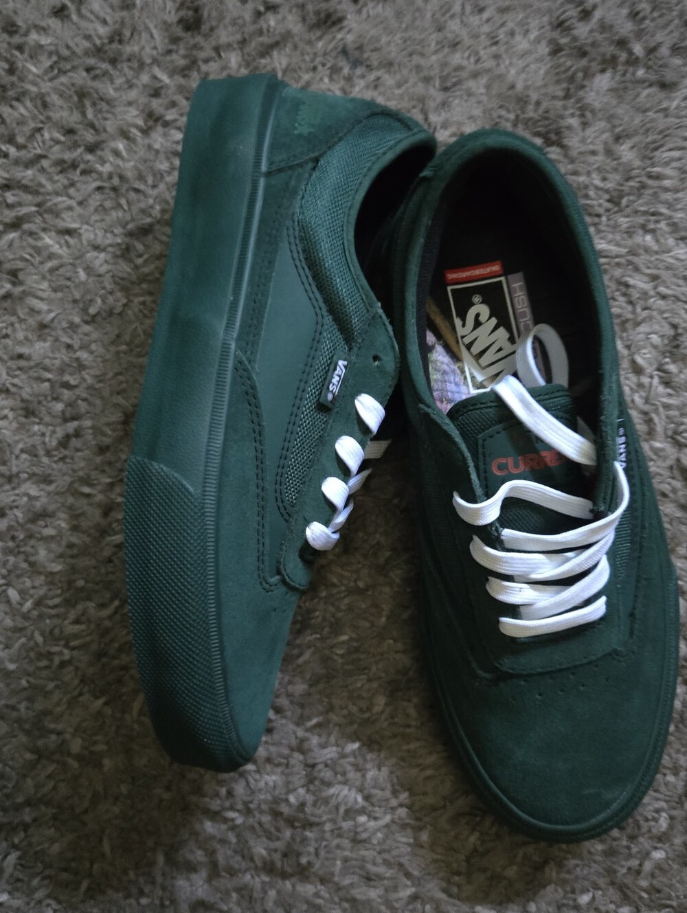 Vans X Atiba Professional Skate Curren Caples Women 8 Emerald Green Suede 062026 - Picture 5 of 10